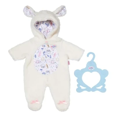 Afbeelding van BABY born Costume de mouton avec capuche et oreilles mouton, grenouillère pour poupées 43 cm, 838853 Zapf Creation