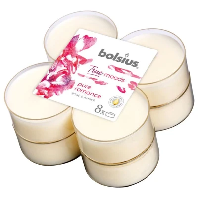 Afbeelding van Bolsius waxinelichtjes XL geur Pure Romance 8 st
