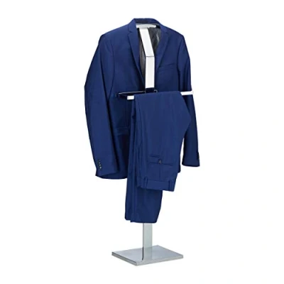 Afbeelding van Relaxdays Dressboy metaal kledingbutler stabiel kledingrek kledingstandaard Chroom