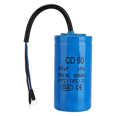 Afbeelding van CD60 Bedieningscondensator, motorcondensator, Capaciteit: 200 cc, hittebestendig en explosiebestendig, voor het starten van enkelfasige motoren met frequentie 50Hz 60Hz