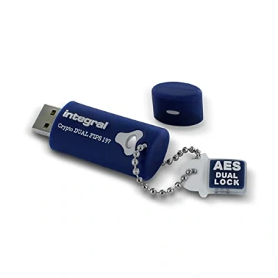 Afbeelding van Integral 8GB Crypto Dual USB 3.0 Blauw flash drive
