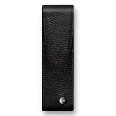 Afbeelding van Caran d&#039;Ache Leman Leren etui voor twee pennen, zwart, 1 stuk (1 stuk), pennenetui, zwart., Pennenetui