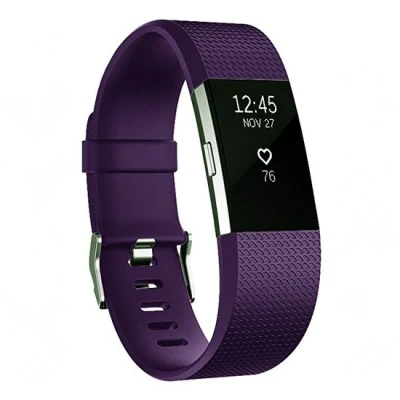 Afbeelding van Fitbit Charge 2 sportbandje Maat: Small Donker paars