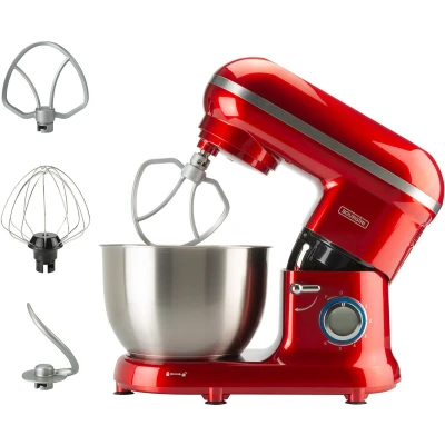 Afbeelding van Keukenmachine Classic Kitchen Chef Rood Keukenmixer Keukenrobot 4,5 Liter inhoud