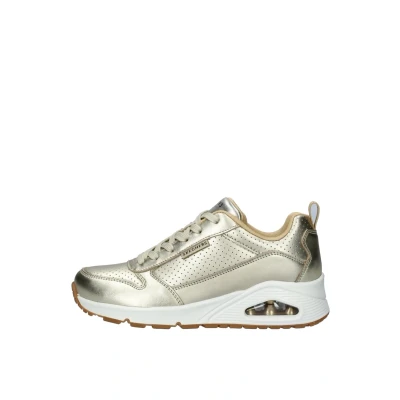 Afbeelding van Skechers Sneakers laag, Dames, Maat: 37, Goud Hoogwaardig imitatieleer