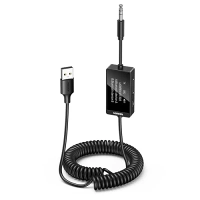 Afbeelding van UGREEN Bluetooth Adapter Jack 5.4 voor TV Zender Ontvanger 2 in 1 met Microfoon AUX 3.5mm en USB LCD Display Auto HiFi Headset Luidspreker Versterker