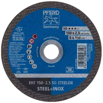 Afbeelding van PFERD EHT 150 2,5 SG STEELOX 61100150 Doorslijpschijf recht mm 25 stuk(s) RVS, Staal