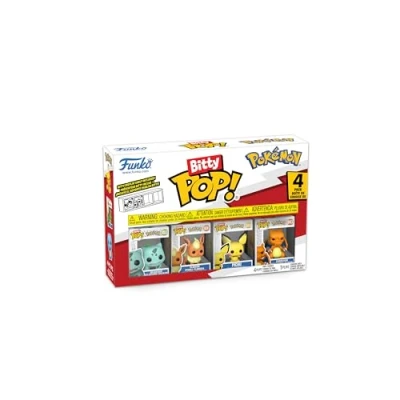Afbeelding van Funko Bitty Pop Pokémon Bulbasaur 4PKE een mysterieus verrassingsfiguur, 0,9 inch (2,2 cm) verzamelobject, inclusief stapelbaar tentoonstellingsrek, cadeau idee feestzakjes