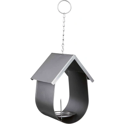 Afbeelding van Trixie Vetbolhouder Huisje Metaal Zilver Kleur 19X14X12 CM