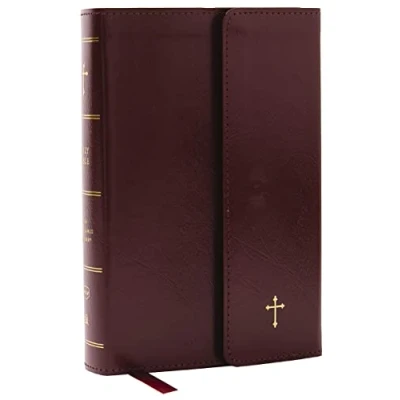Afbeelding van NKJV Compact Paragraph Style Bible w/ 43,000 Cross References, Burgundy Leatherflex Magnetic Flap, Red Letter, Comfort Print: Holy Bible, New King James Version
