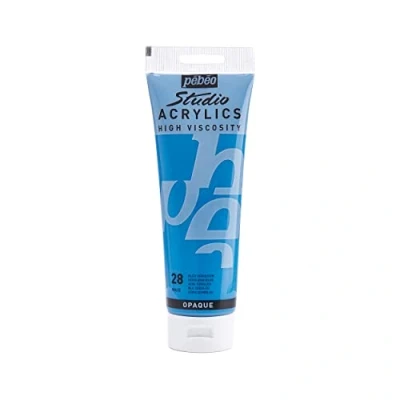 Afbeelding van Pébéo acrylverf Fine Studio blauw ceruleumblauw 250 ml 169 028