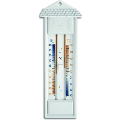 Afbeelding van TFA Maxima Minima Wit/Oranje/Blauw analoge thermometer