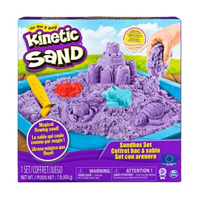 Afbeelding van Kinetic Sand 6024397 Kasteel zandbak, 450 g kinetisch zand, speelgoed voor kinderen, creatieve vrije tijd, kunststof, model en willekeurige kleur