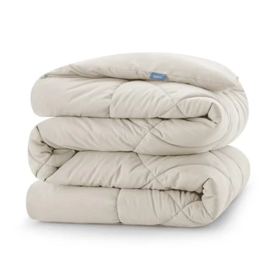 Afbeelding van CozyLux dekbed 140 x 200 cm voor 4 seizoenen microvezel 300 g/m² herfst winter zacht ademend beige
