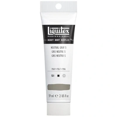 Afbeelding van Liquitex Professional Heavy Body acryl 59 ml neutraal grijs nr. 5 serie 1