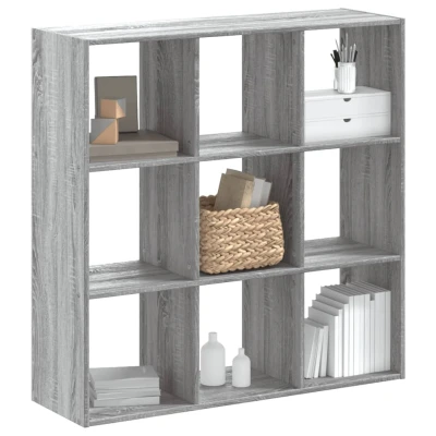 Afbeelding van Boekenkast 102x32x102 cm bewerkt hout grijs sonoma eikenkleurig