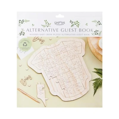 Afbeelding van Houten frame gastenboek Babygrow