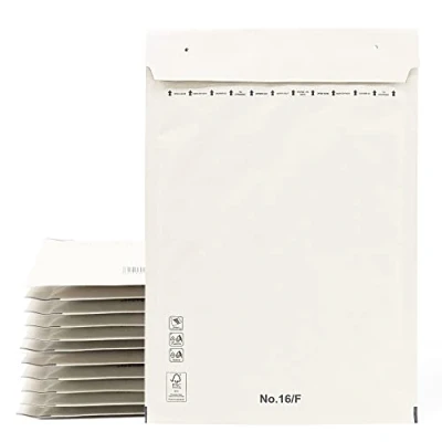 Afbeelding van Ofituria Luchtkussenenveloppen, papieren zakken met bubbels, kleur wit, enveloppen kleefkracht 400 enveloppen, 230 x 340 mm