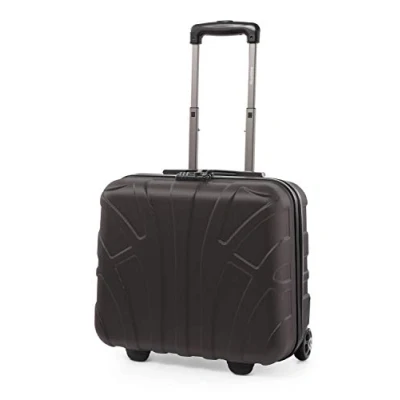 Afbeelding van SUITLINE Koffer met wielen, harde schaal volumeverlenging, TSA vergrendeling, ABS, mat, 4 rubberen dubbele Titanium, Pilot Case