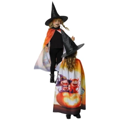 Afbeelding van Rubies Heks en vrienden kostuum set voor meisjes jongens, cape hoed, officieel Halloween, carnaval, feest verjaardag