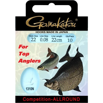 Afbeelding van Gamakatsu LS 1310 Allround Competition Range (22cm) 014 (0,12mm) (10st) Witvis onderlijnen
