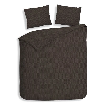 Afbeelding van Heckettlane Spina Dekbedovertrek Tweepersoons 200x200/220 cm Coffee Quartz
