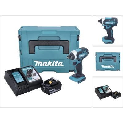Afbeelding van Makita DTD 152 RT1J accu slagmoersleutel 18V 165Nm + 1x oplaadbare 5.0Ah snellader in Makpac 2