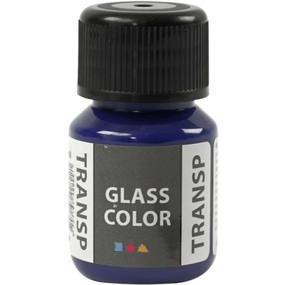 Afbeelding van Creativ Company Glass Color Transparante Verf Briliant Blauw, 30ml