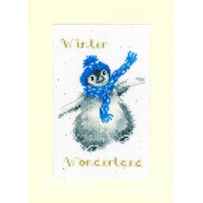 Afbeelding van Borduurpakket kerstkaart Winter Wonderland Bothy Threads