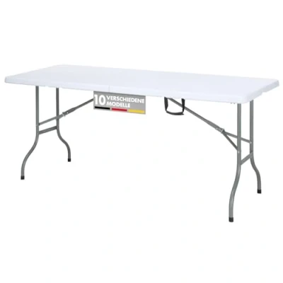 Afbeelding van Floordirekt 3 delige klaptafel van aluminium, inklapbaar, campingtafel, multifunctioneel, ideaal voor buiten en thuis (Akita)
