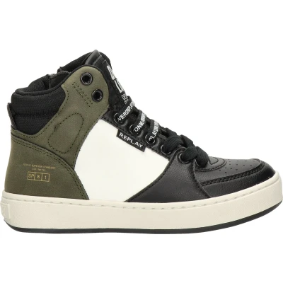 Afbeelding van Replay Cobra Hoge sneakers Jongens Groen Maat 36