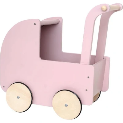 Afbeelding van Jabadabado Houten poppenwagen Roze