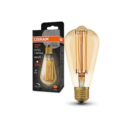 Afbeelding van Ledvance Vintage 1906 LED E27 Peer Goud 8.8W 806lm 822 Zeer Warm Wit Dimbaar Vervangt 60W