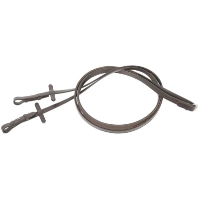 Afbeelding van Harry&#039;s Horse Teugels Leder met Rubber Gevoerd Bruin Cob