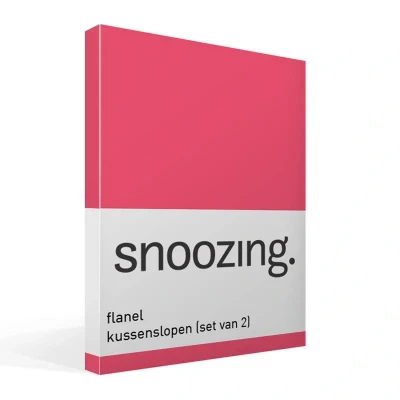 Afbeelding van Snoozing Flanel Kussenslopen Set van 2 40x60 cm Fuchsia