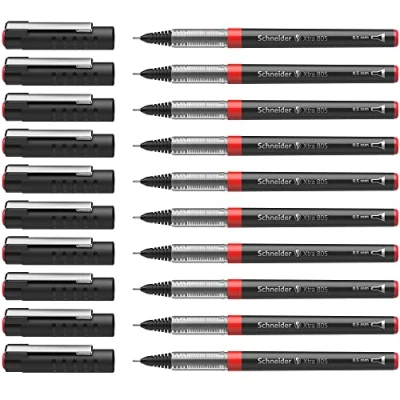 Afbeelding van &quot;rollerball Schneider Xtra 805 0,5mm rood doos met 10 stuks&quot;