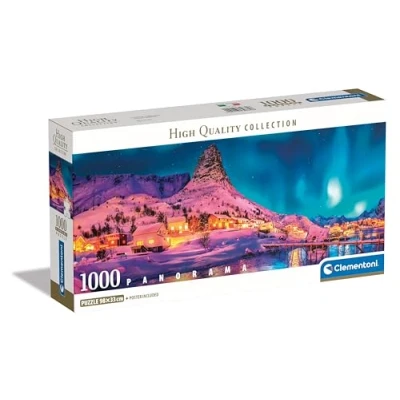 Image de Clementoni 1000p Pannorama Lofoten Island 98 x 33 cm Avec poster