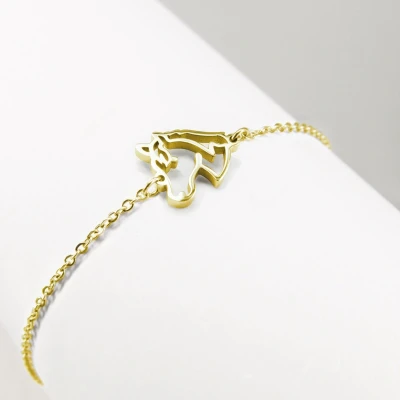 Afbeelding van Ponytail&amp;Co Armband Paard Goud 13+5cm