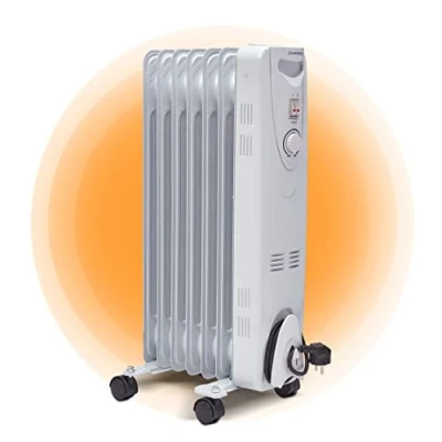 Afbeelding van Johannson Oliegevulde Radiator 1500 Watt Vermogen Mobiele Verwarming met 7 Elementen Oververhittingsbeveiliging Elektrische 3 Verwarmingsstanden Thermostaat