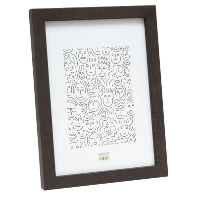 Afbeelding van Deknudt Smalle houten kader in donkerbruin 13x18 S43AH2