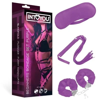 Afbeelding van INTOYOU BDSM LINE Beginners Bondage Set3 Pieces Purple