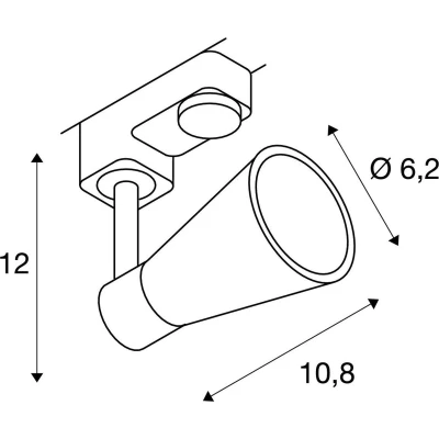 Afbeelding van SLV AVO 230V railsysteem lamp GU10 Wit