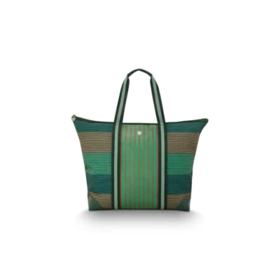 Afbeelding van Pip Studio Tilda Tote Bag Large Stripe Green