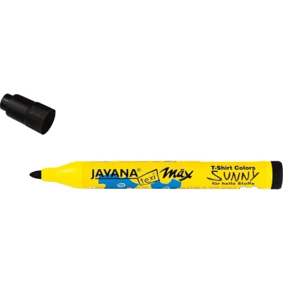 Afbeelding van Javana texi mäx Sunny Zwarte textielstift voor licht textiel