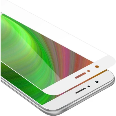 Afbeelding van Cadorabo Screenprotector geschikt voor Honor V9 Volledig scherm pantserfolie Beschermfolie in TRANSPARANT met WIT Gehard (Tempered) display beschermglas 9H hardheid 3D Touch