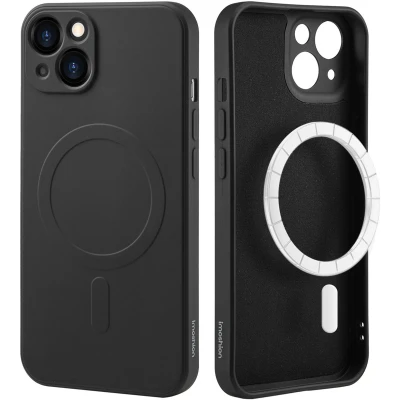 Afbeelding van iMoshion Hoesje Geschikt voor iPhone 13 Siliconen Color Backcover MagSafe Zwart