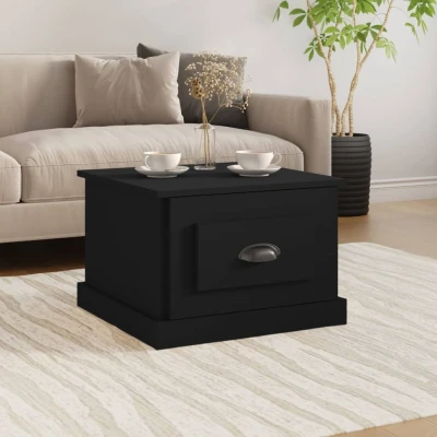 Afbeelding van Salontafel 50x50x35 cm bewerkt hout zwart