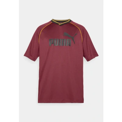 Afbeelding van Puma Collared Football Tshirt print, Heren, Maat: XXL, Ruby shimmer