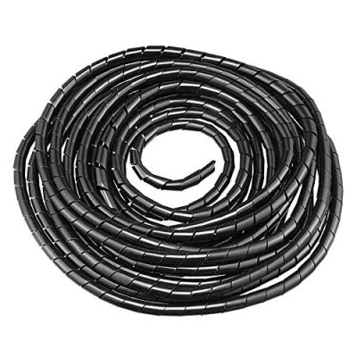 Afbeelding van GTIWUNG Universele flexibele spiraalommanteling, 12 mm, kabelset voor kabelwikkelbuis, spiraalbinding, ter bescherming van de antennekabel TV/pc/USB/tv/AUX (7,5 m) zwart