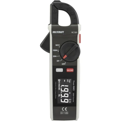 Afbeelding van VOLTCRAFT VC 321 Stroomtang CAT II 600 V, III 300 V Weergave (counts): 2000